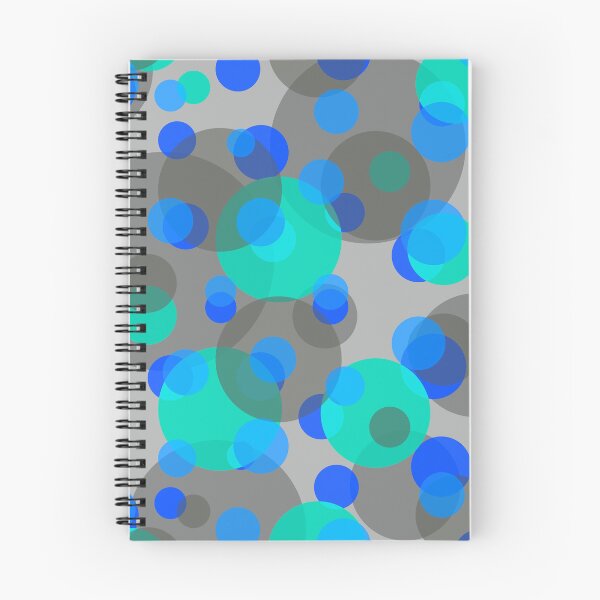 Item preview, Graphic Bubbles Rings Circles Pattern - Gray, Light Gray, Blue, Turquoise designed and sold by Graphic-Color.