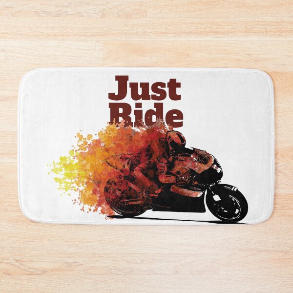 Item preview, 'Just Ride' Artistic Stylized Motorcycle Racer in Motion designed and sold by deepakrode7.