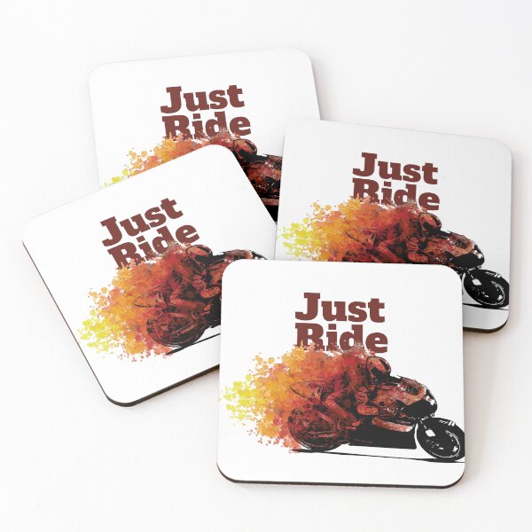 Item preview, 'Just Ride' Artistic Stylized Motorcycle Racer in Motion designed and sold by deepakrode7.
