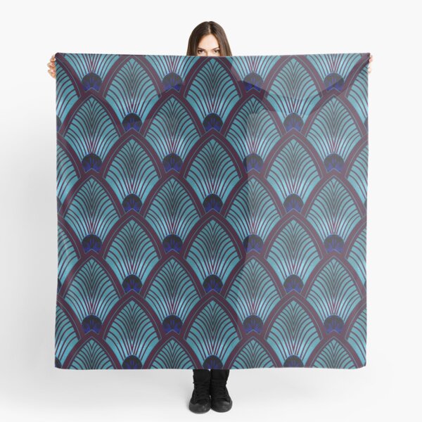 Item preview, Art Deco Sunburst Fan in Metallic Blue designed and sold by PatricianneK.