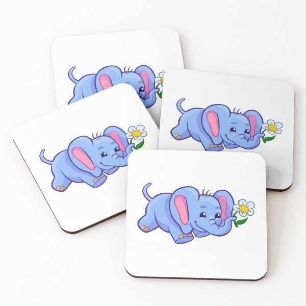 Item preview, Cute Cartoon Elephant With Flower designed and sold by TheBestStore.