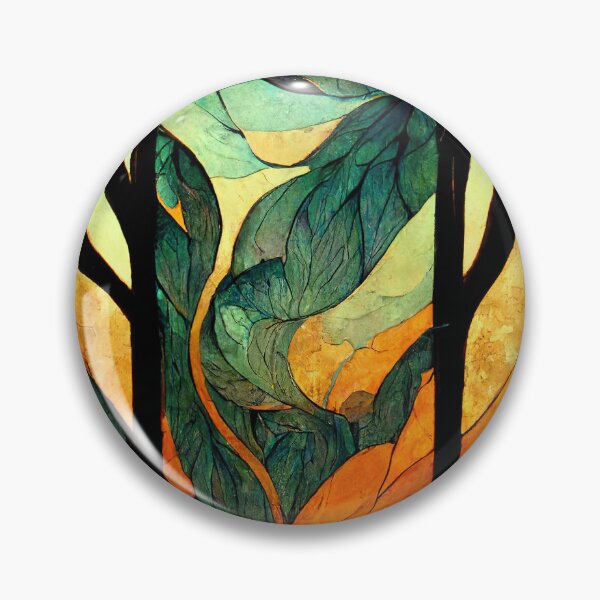 Item preview, Forest Stained Glass 6 Abstract AI Generated Art designed and sold by MeAI-Art.