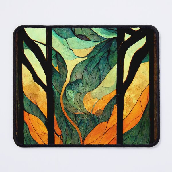 Item preview, Forest Stained Glass 6 Abstract AI Generated Art designed and sold by MeAI-Art.