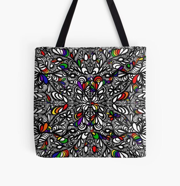 Color Splatter All Over Print Tote Bag