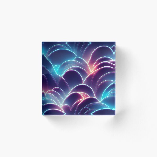 Item preview, Head in the Neon Clouds - Infinite Retro Pattern - Seamless Pattern designed and sold by GenerationalArt.