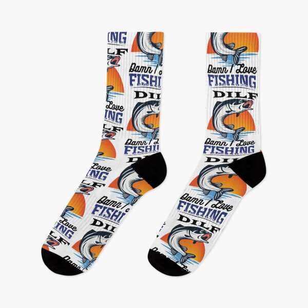 Item preview, Dilf Damn I Love Fishing - Funny Fishing Quote Graphic Fisherman Gift designed and sold by ALITOPRINCE.