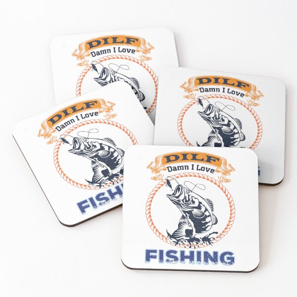 Item preview, Dilf Damn I Love Fishing - Funny Fishing Quote Graphic Fisherman Gift designed and sold by ALITOPRINCE.
