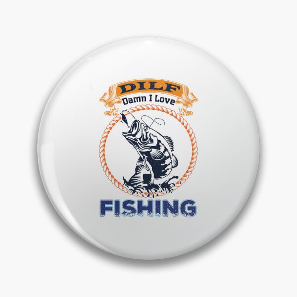 Item preview, Dilf Damn I Love Fishing - Funny Fishing Quote Graphic Fisherman Gift designed and sold by ALITOPRINCE.