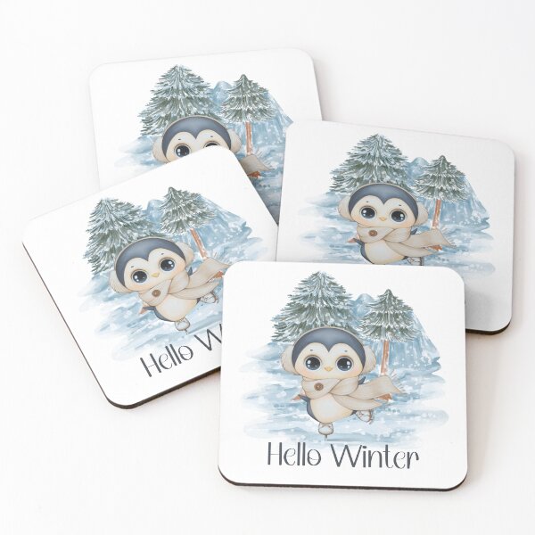 Item preview, Hello Winter Cute Penguin designed and sold by HappyLifeCreate.