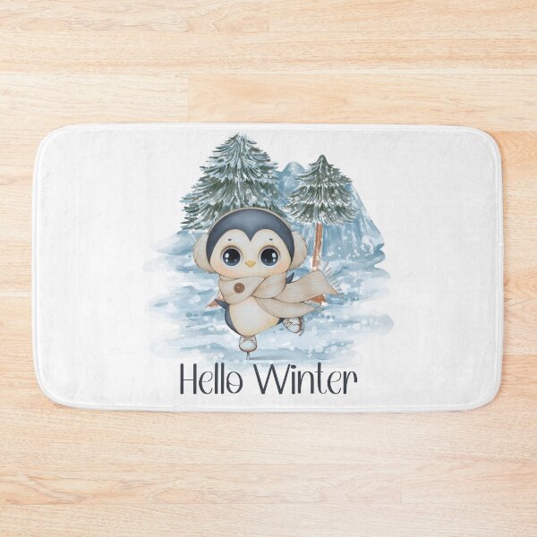 Item preview, Hello Winter Cute Penguin designed and sold by HappyLifeCreate.