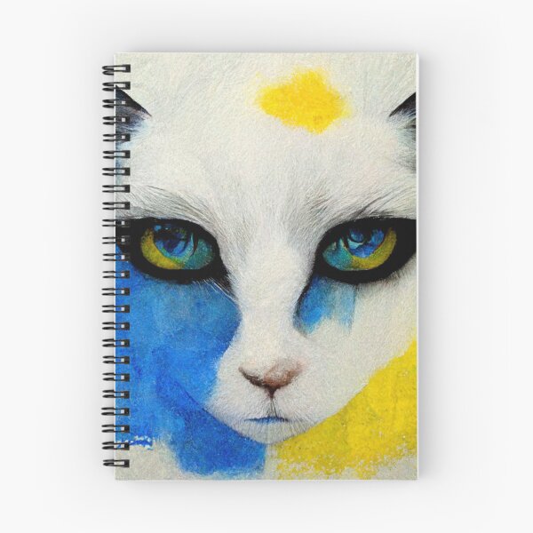 Item preview, white cat with blue right eye and yellow left eye designed and sold by zoro92.