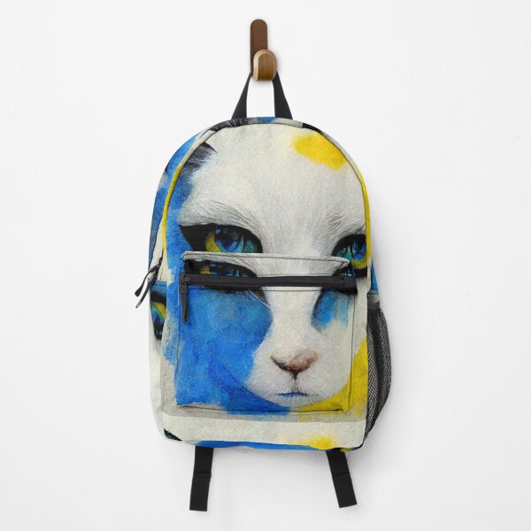 Item preview, white cat with blue right eye and yellow left eye designed and sold by zoro92.
