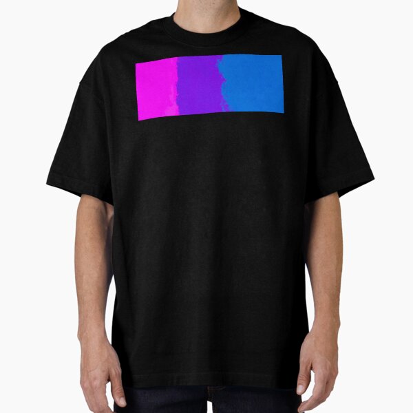 Painted Bisexual Flag Oversized T-Shirt