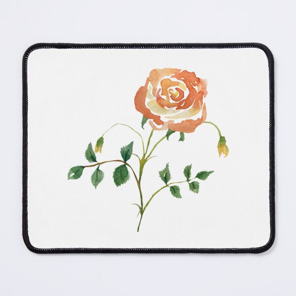 Item preview, Watercolor rose illustration single object designed and sold by Yana Mustafina | Boho Soulful Designs.