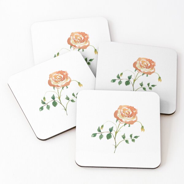 Item preview, Watercolor rose illustration single object designed and sold by Yana Mustafina | Boho Soulful Designs.