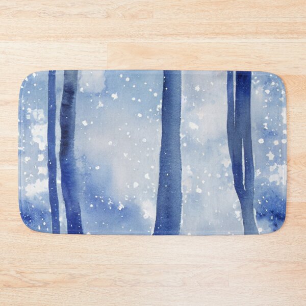 Item preview, Snowy Light Blue Winter Wood Plank Stripes designed and sold by 18thCircusCat.