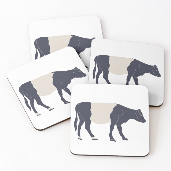 Item preview, Belted Galloway Cow, white lines designed and sold by Eva Freeman.
