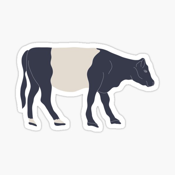 Item preview, Belted Galloway Cow, white lines designed and sold by Eva Freeman.