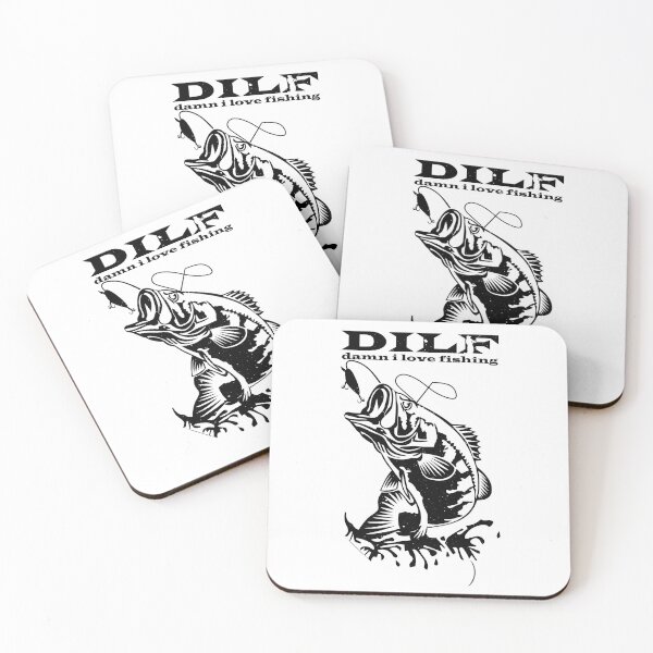 Item preview, Dilf Damn I Love Fishing - Funny Fishing Quote Graphic Fisherman Gift designed and sold by ALITOPRINCE.