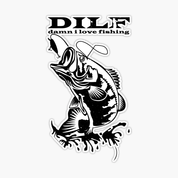 Dilf Damn I Love Fishing Retro Fisherman Funny Fishing Gift