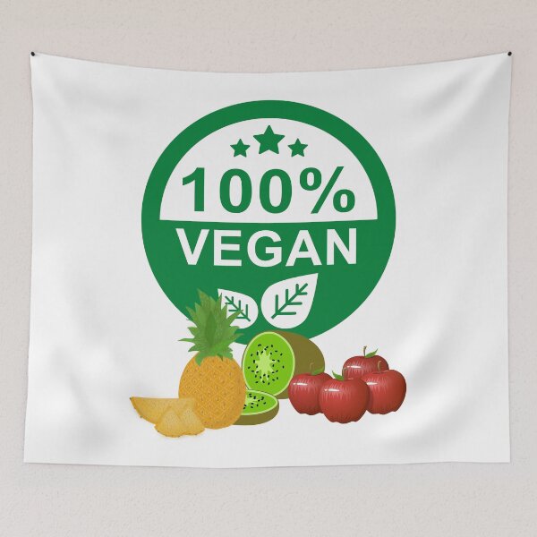 Item preview, Happy World Vegan Day - World Vegetarian Day - Pineapple Apples Kiwi Fruit designed and sold by WBP Mart.