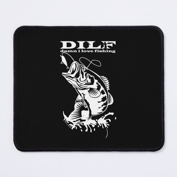 Item preview, Dilf Damn I Love Fishing - Funny Fishing Quote Graphic Fisherman Gift designed and sold by ALITOPRINCE.