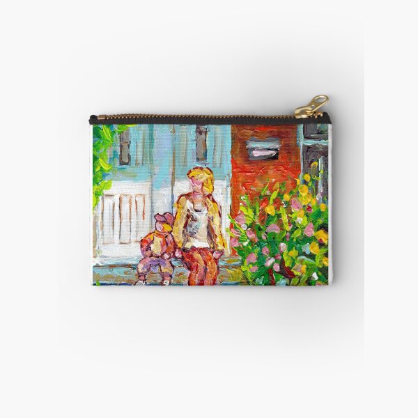 Item preview, VERDUN MONTREAL PAINTING CANADIAN ART DUPLEX DOORS PORCH SCENE SITTING ON STEPS CAROLE SPANDAU designed and sold by Carole  Spandau.