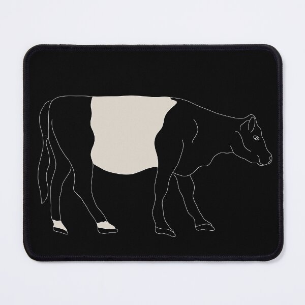 Item preview, Belted Galloway Cow, white lines transparent body designed and sold by Eva Freeman.