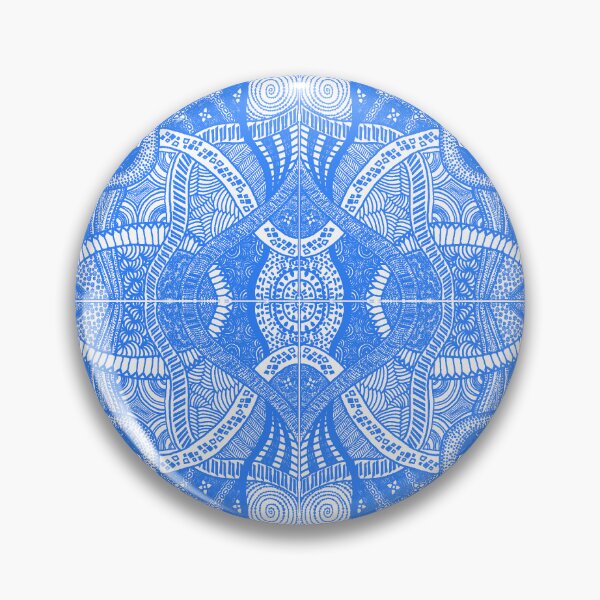 Item preview, Blue Loops - Abstract Lineart Zentangle Seamless Pattern designed and sold by ThatsJustJilly.