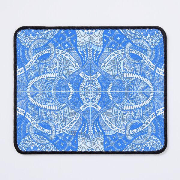 Item preview, Blue Loops - Abstract Lineart Zentangle Seamless Pattern designed and sold by ThatsJustJilly.