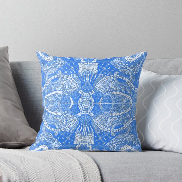 Item preview, Blue Loops - Abstract Lineart Zentangle Seamless Pattern designed and sold by ThatsJustJilly.