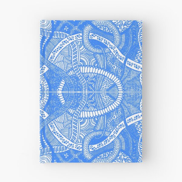Item preview, Blue Loops - Abstract Lineart Zentangle Seamless Pattern designed and sold by ThatsJustJilly.