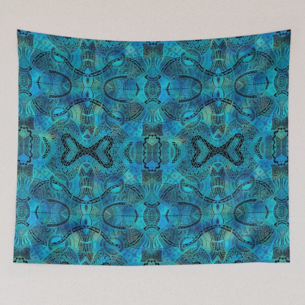 Item preview, Loops Lagoon - Hand Drawn Zentangle Design designed and sold by ThatsJustJilly.