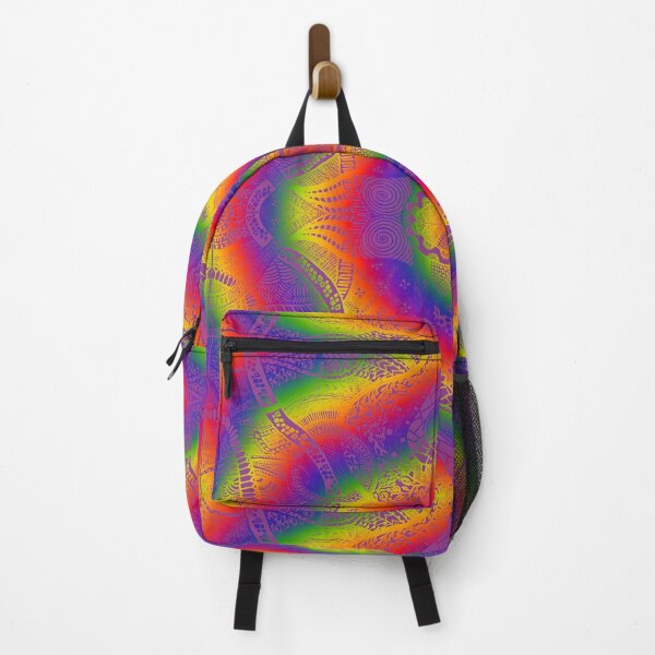 Item preview, Rainbow Loops Over Purple Trippy Zentangle Art designed and sold by ThatsJustJilly.
