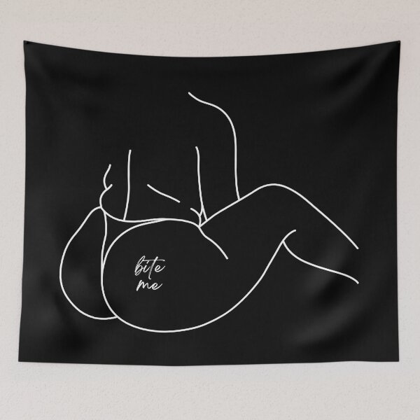 Item preview, Bite Me Ass Tattoo Black designed and sold by KinkShoppe.