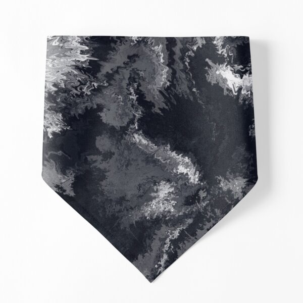 Black And White Luxurious Marble Texure Pet Bandana