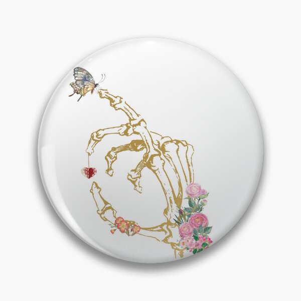 Item preview, Floral skeleton hand designed and sold by Rosaliartbook.