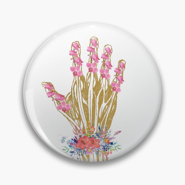 Item preview, Floral skeleton hand designed and sold by Rosaliartbook.