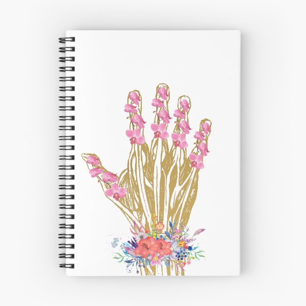 Item preview, Floral skeleton hand designed and sold by Rosaliartbook.