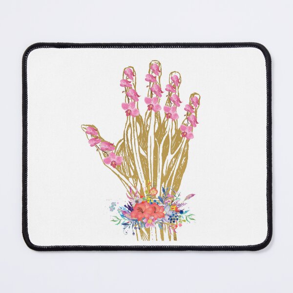 Item preview, Floral skeleton hand designed and sold by Rosaliartbook.
