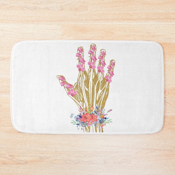 Item preview, Floral skeleton hand designed and sold by Rosaliartbook.
