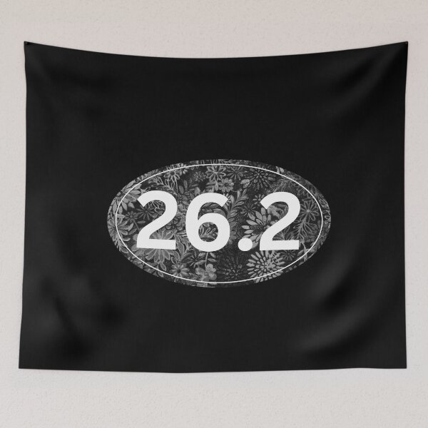 Item preview, Monochrome Floral, Marathon 26.2 designed and sold by LatterDaze.