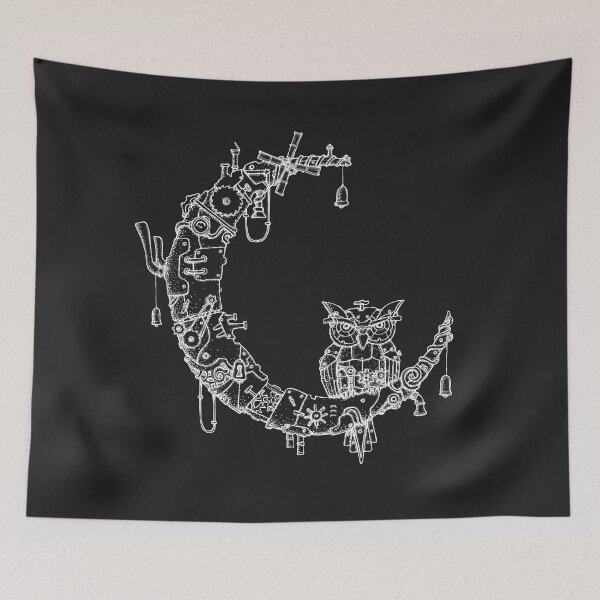 Item preview, Steampunk Moon Owl Artwork designed and sold by Sam Deacon Art.