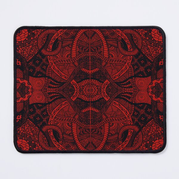 Item preview, Back Loops Over Red Intense Zentangle Design designed and sold by ThatsJustJilly.