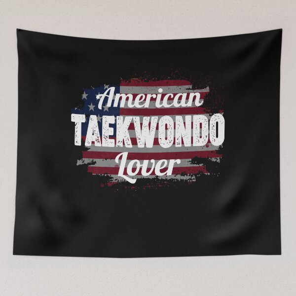 Item preview, American Taekwondo Lover! Funny Taekwondo Instructor or Taekwondo Beginner Design designed and sold by TheKarateStore.