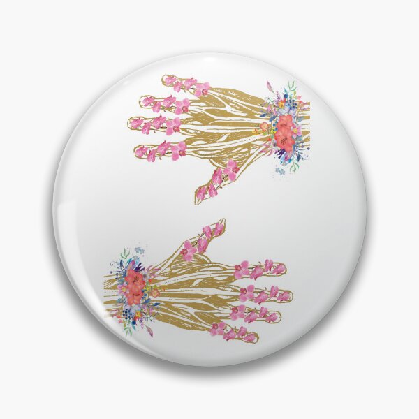Item preview, Floral skeleton hand designed and sold by Rosaliartbook.