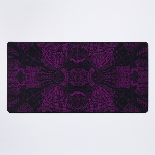 Item preview, Black Loops Over Deep Dark Purple Intricate Zentangle Designs  designed and sold by ThatsJustJilly.