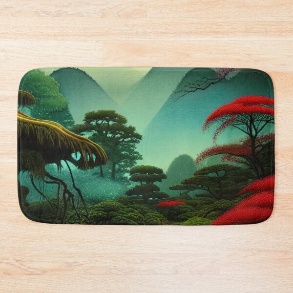 Item preview, Digital Painting Of a Lush Wet Natural Mountains designed and sold by NatureFood.