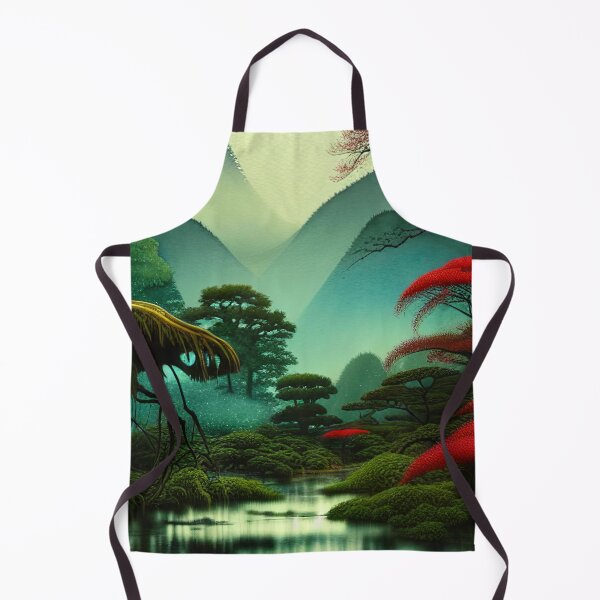 Item preview, Digital Painting Of a Lush Wet Natural Mountains designed and sold by NatureFood.