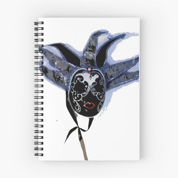 Aperçu de l'œuvre Masque arlequin bleu et noir créée et vendue par QuantumTales.